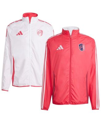 adidas - Adidas Men's Red/White St. Louis City SC 2025 Anthem Reversible Full-Zip Jacket