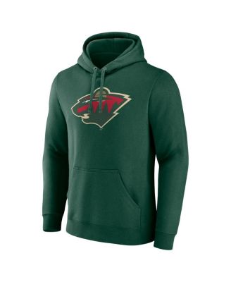 Men's Green Minnesota Wild Primary Logo Pullover Hoodie
