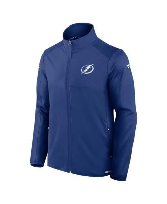 Мужская синяя флисовая куртка Fanatics Tampa Bay Lightning Authentic Pro Rink из флиса на молнии синего цвета