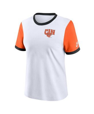 Женская белая футболка Nike Cincinnati Bengals Rewind Ringer Tri-Blend от Nike