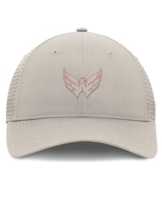 Женская коричневая шляпа Fanatics Washington Capitals Authentic Pro Road Trucker с регулируемой шляпой