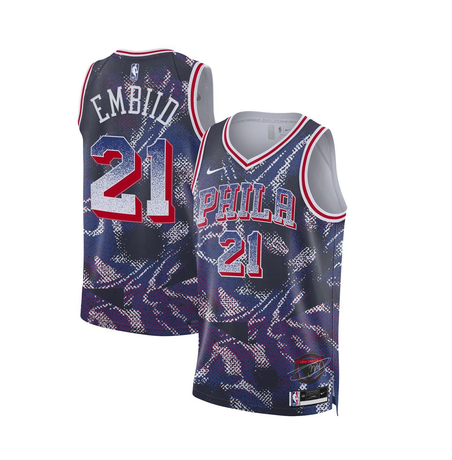 Топ Nike Joel Embiid Navy Philadelphia 76ers 2025 Select Series Swingman Player Jersey — фото 1
