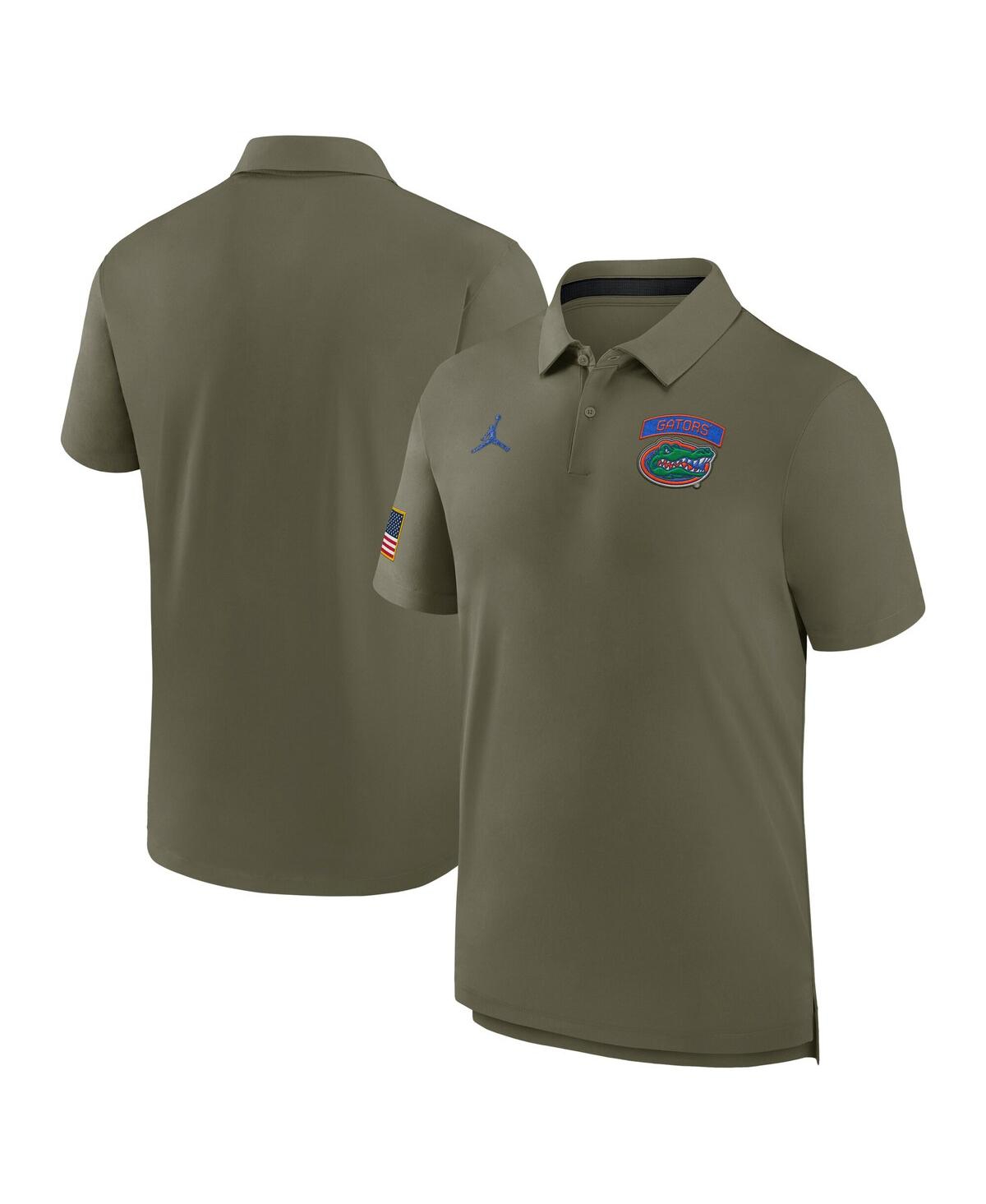 JORDAN MEN'S OLIVE FLORIDA GATORS 2024 MILITARY APPRECIATION TOUR PERFORMANCE POLO SHIRT 