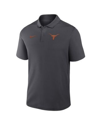 Мужская футболка-поло Nike Anthracite Texas Longhorns с логотипом Prime Time Victory Primary Performance от Nike