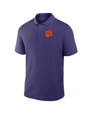 Мужская футболка-поло Nike с логотипом Clemson Tigers Prime Time Victory Primary Performance от Nike фиолетового цвета