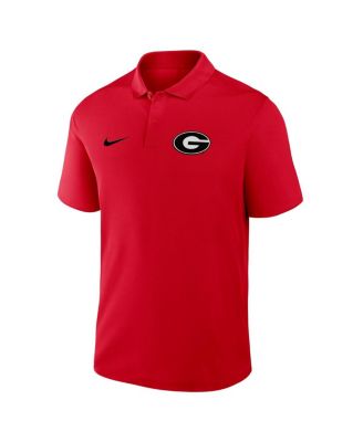 Men's Red Georgia Bulldogs Primetime Victory Primary Logo Performance Polo Shirt