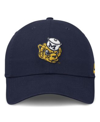 Мужская кепка Nike Navy Michigan Wolverines Club с регулируемой производительностью Swoosh