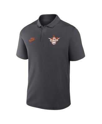 Мужская футболка-поло Nike Anthracite Texas Longhorns Prime Time Victory Legacy Vault с логотипом Performance