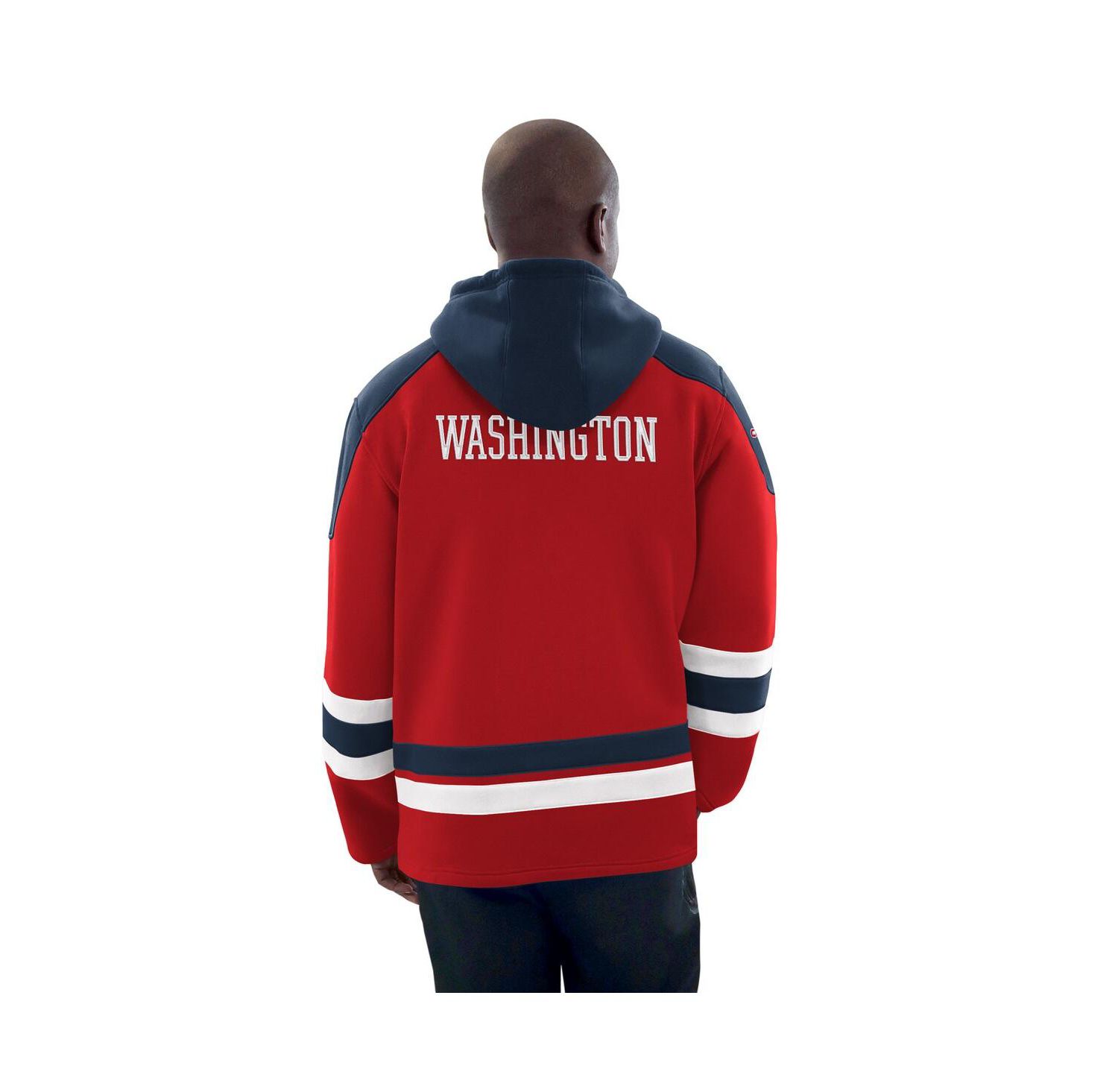 Men's Red/Navy Washington Capitals Hockey Pullover Hoodie