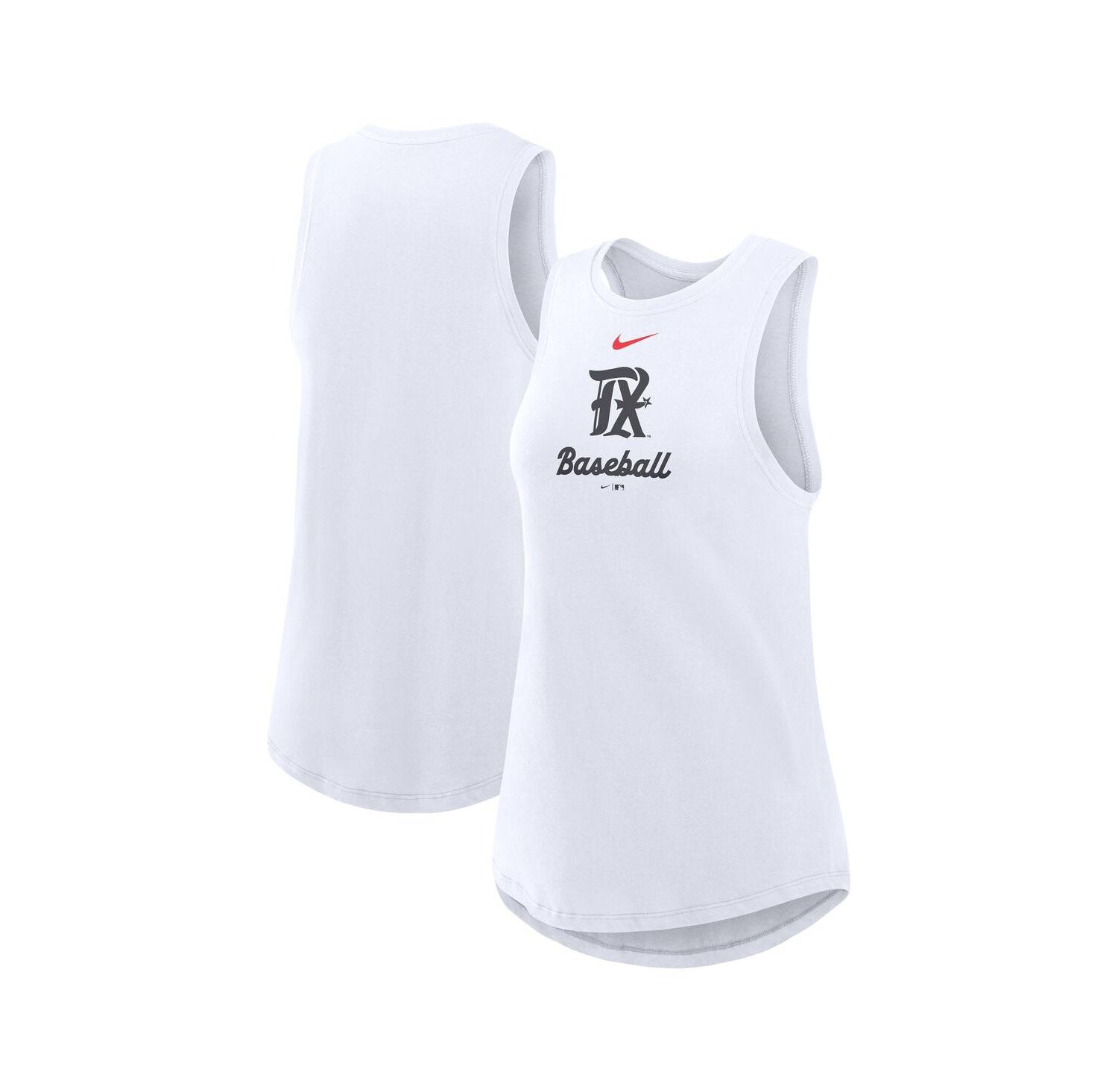 Women's White Texas Rangers City Connect Tricode High Neck Performance Tank Top