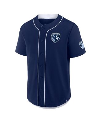 Мужская бейсбольная майка Fanatics Navy Sporting из Канзас-Сити, предназначенная для травмированных