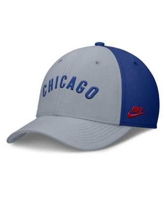 Nike - Men's Gray/Royal Chicago Cubs Rise Swoosh Performance Flex Hat