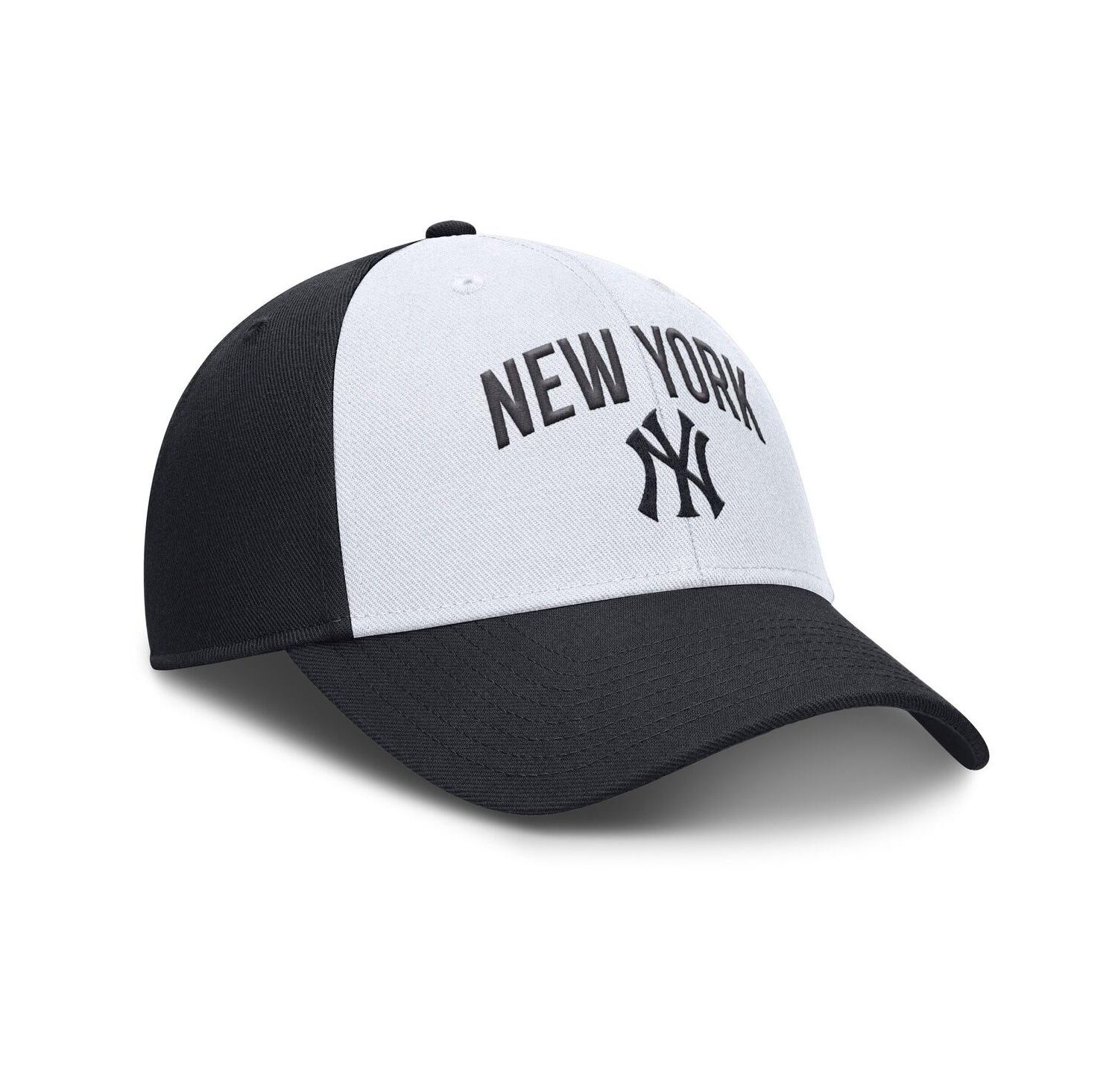 Men's White/Navy New York Yankees Club Performance Adjustable Hat