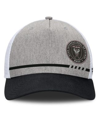 Мужская шляпа дальнобойщика Fanatics Heather Grey Inter Miami CF с низким блоком, регулируемая по высоте