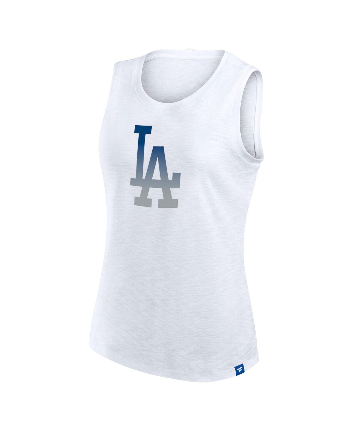 Fanatics Women's White Los Angeles Dodgers Activate Slub Tank Top