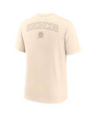 Men's Cream Denver Broncos Glory Tri-Blend T-Shirt