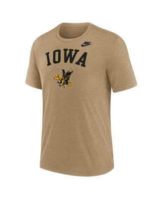 Мужская трехслойная футболка Nike Heather светло-коричневого цвета от Iowa Hawkeyes Legacy Arch