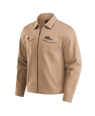 Мужская коричневая куртка Los Angeles Dodgers из коллекции Darius Rucker от Fanatics, потертая, постиранная куртка на молнии