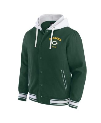 Мужская куртка с капюшоном Green Bay Packers Green Bay Packers из коллекции Darius Rucker от Fanatics, застегивающаяся на все пуговицы.