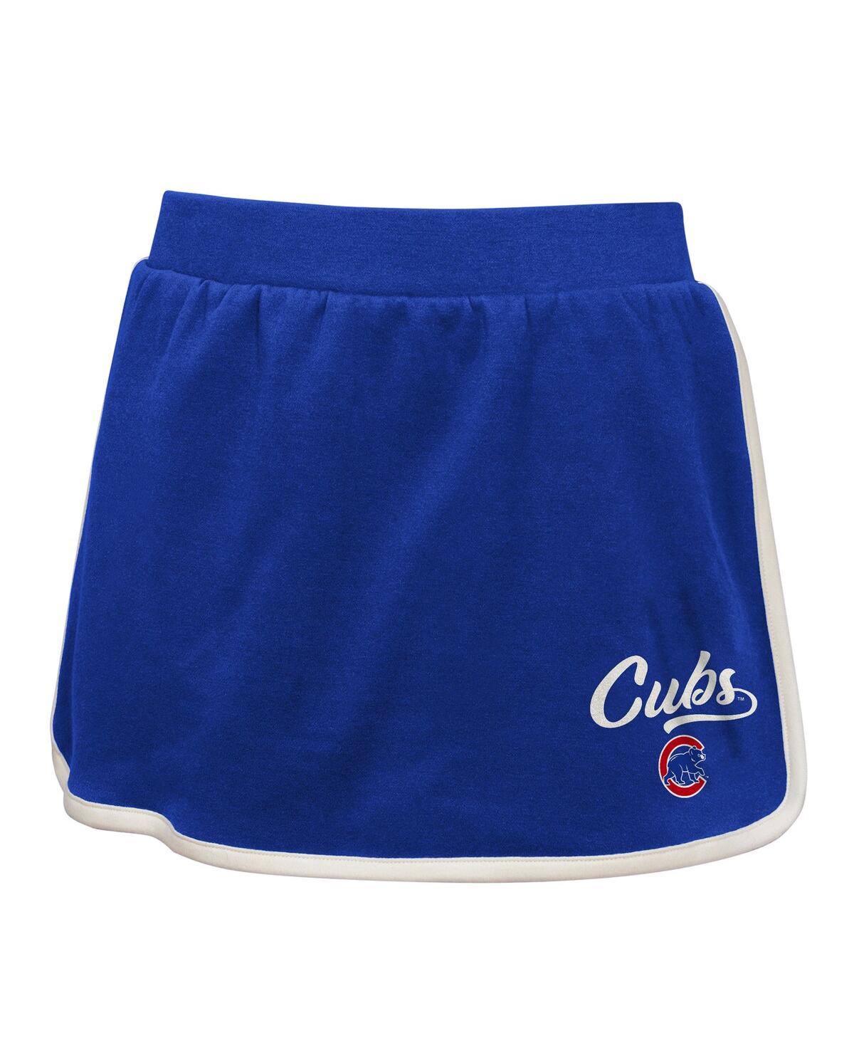 Outerstuff Big Girls 2-piece Royal Chicago Cubs Base Trainer Johnny Polo And Skort Set