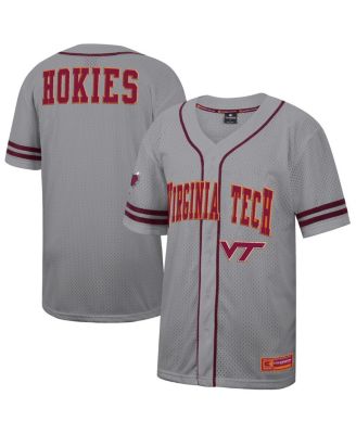 Colosseum - Men's Gray Virginia Tech Hokies Free Spirited Baseball Jersey