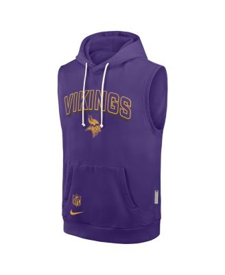 Nike мужская фиолетовый Миннесота Викинги боковой линии производительность без рукавов пуловер толстовка с капюшоном