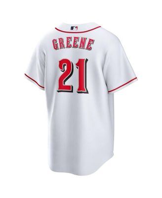 Men's Hunter Greene White Cincinnati Reds Home Replica Jersey