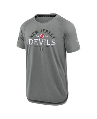 Мужская футболка Fanatics Heather Gray New Jersey Devils 2025 Плей-офф Кубка Стэнли Authentic Pro Rink Performance от Fanatics.