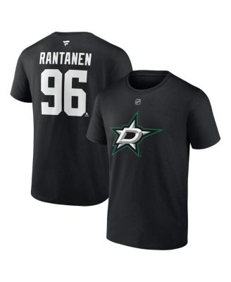 Fanatics - Men's Mikko Rantanen Black Dallas Stars Authentic Stack Name Number T-Shirt