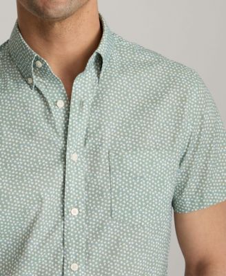 Мужская приталенная рубашка без складок Performance Ivers с коротким рукавом и пуговицами UNTUCKit