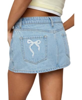 Джинсовая мини-юбка с бантиками-ушками в стиле Эдикт для женщин