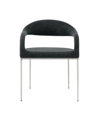 Modern Open Back Upholstered Dining Arm Chairs – Set of 2