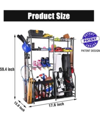 Weight Capacity Sports Organizers Rack for Garage Storage