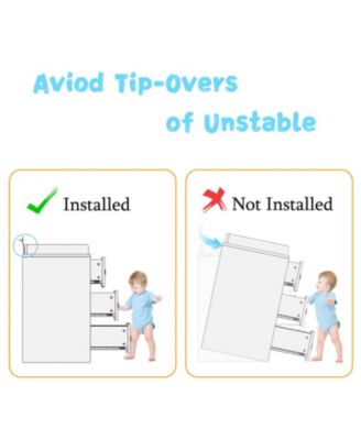 Changing table with six drawers, baby changing station with changing table top and drawers, white wood