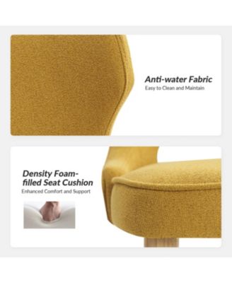 Rita Mid-Century Modern WaterProof Hollow Design Dining Chair with Wingback,Set of 2