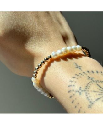 Gold Filled 4mm Pearl Bead Bracelet