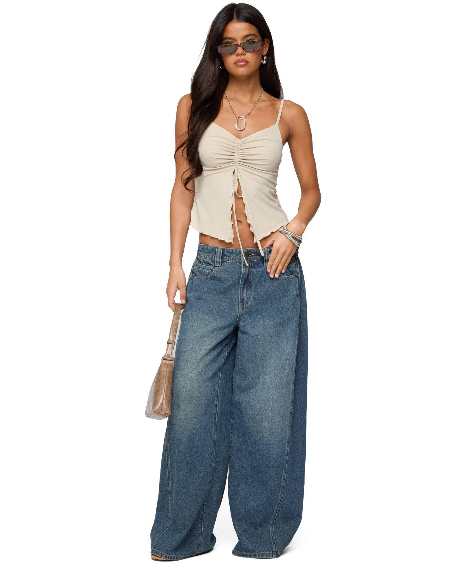 Women's Landon Drawstring Split Front Top