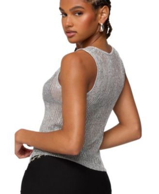 Женский блестящий прозрачный трикотажный топ Amalya от Edikted