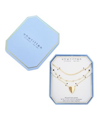 Crystal Heart Pendant Necklace Set