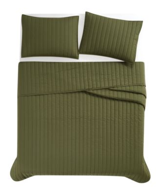 Brooklyn Loom Oversized Cotton Percale 3-Pc. Quilt Set, Full/Queen