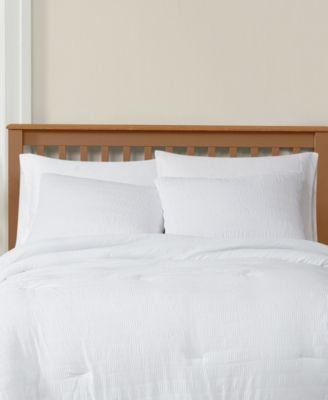 Crinkle Garment Wash Solid 3-Pc. Comforter Set, Full/Queen