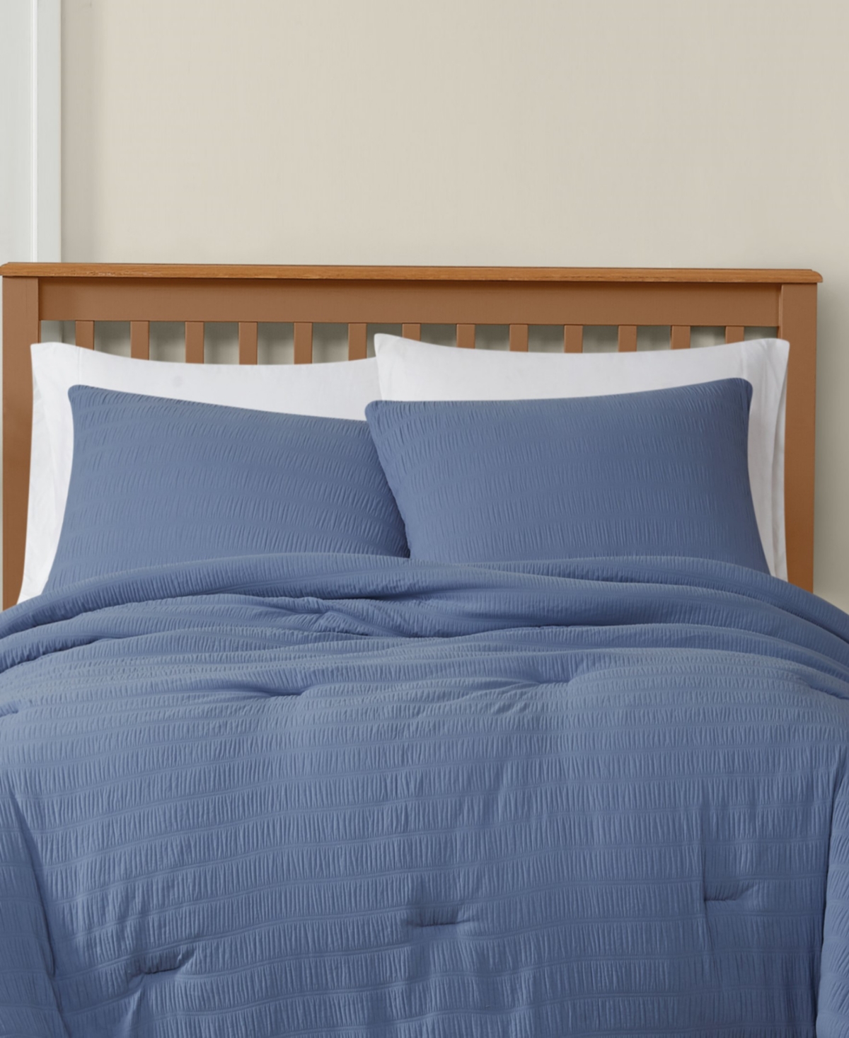 Truly Soft Crinkle Garment Wash Solid 3-Pc. Comforter Set