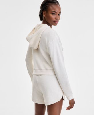 Women's Cropped Zippered Hoodie, Exclusively at Macy's