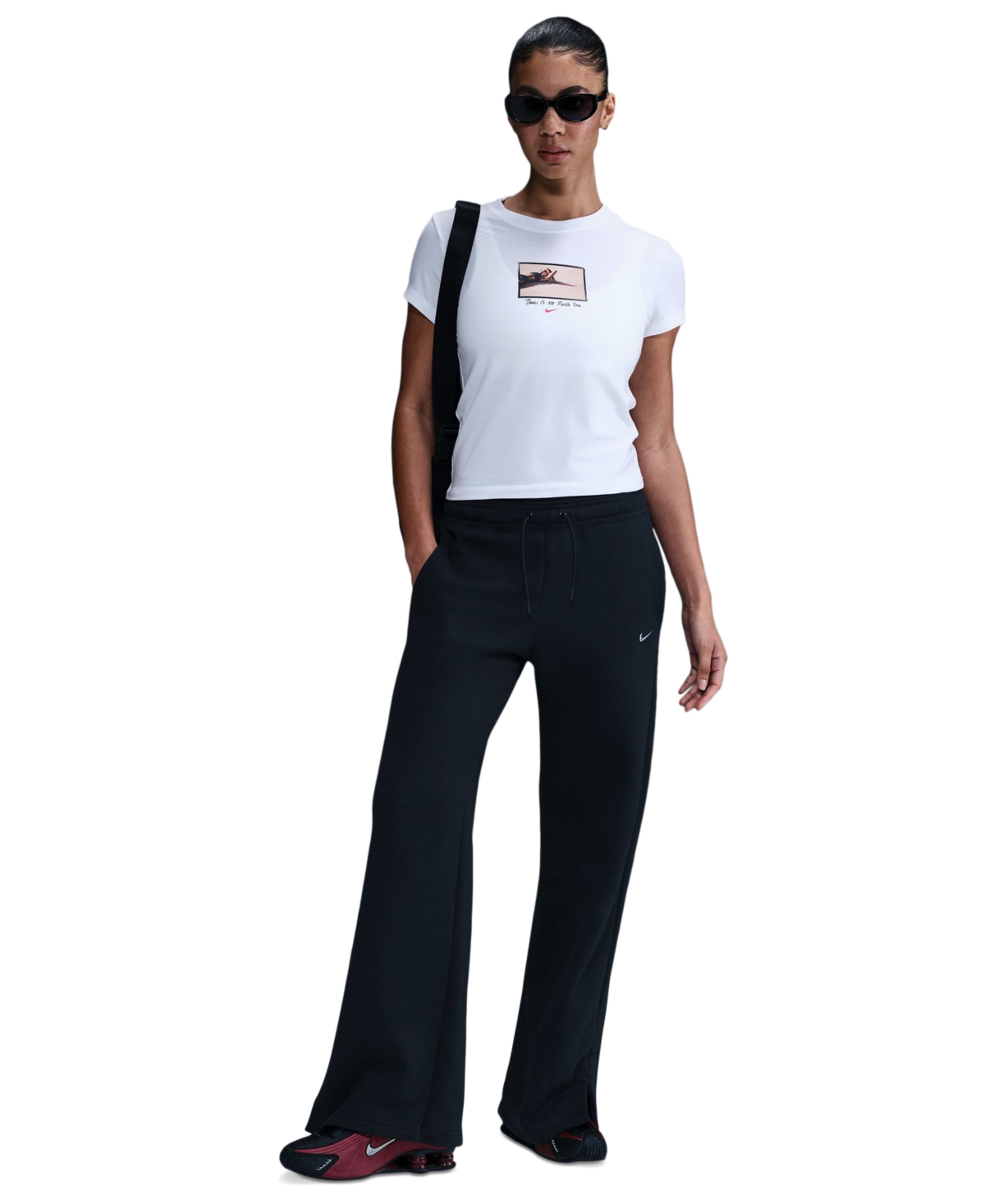 Nike Sportswear Women's Chill Knit Graphic Cropped T-shirt In White