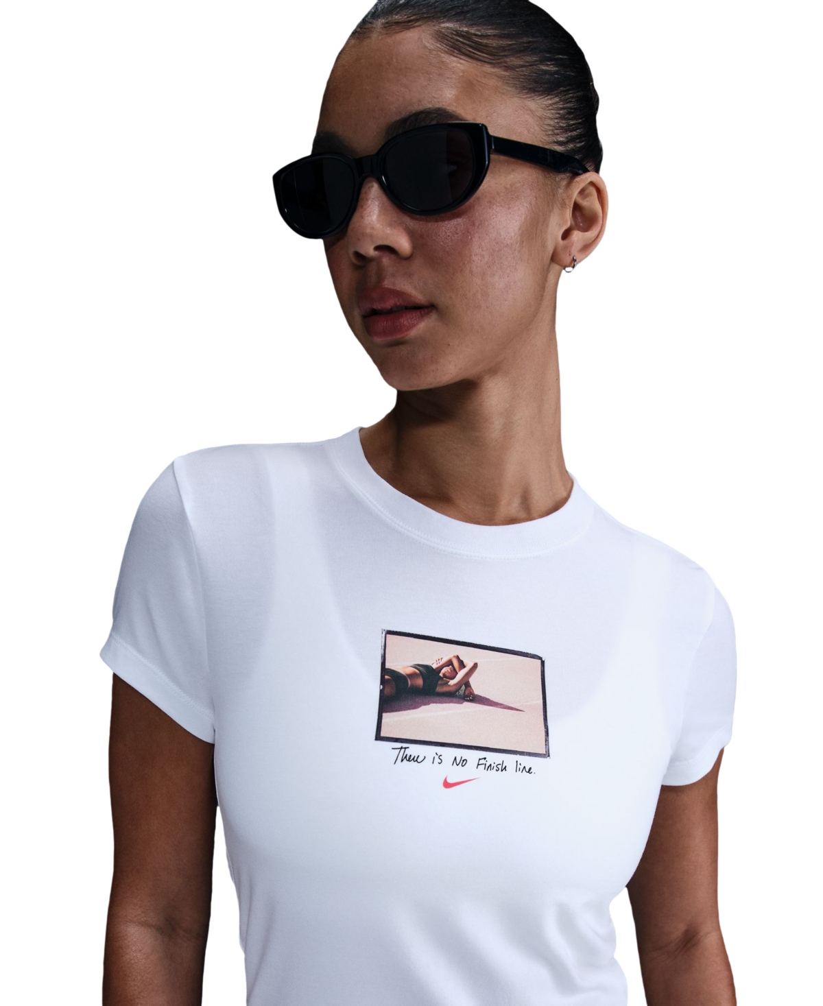 Nike Sportswear Women's Chill Knit Graphic Cropped T-shirt In White