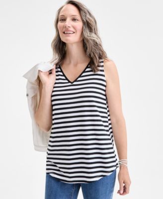Style & Co - Women's Dress Stripe Perfect Tank