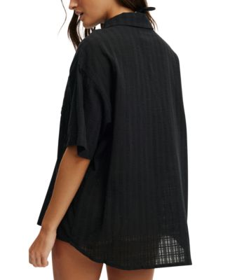 Женская пляжная рубашка The Essential с коротким рукавом ИЗ ХЛОПКА