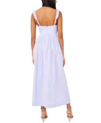 Women's The Olive Ruffled-Strap Pleated-Waist Dress