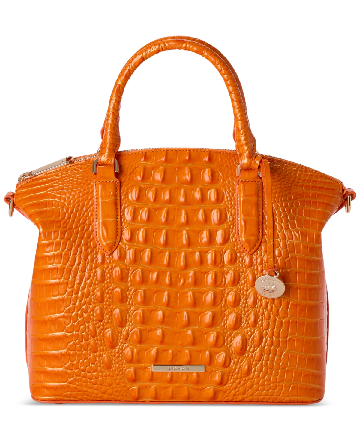 Duxbury Leather Satchel - Mango Orange