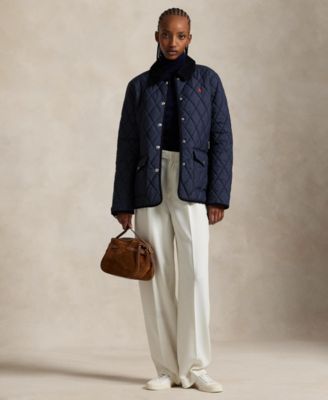 Women's Corduroy-Trim Quilted Barn Jacket